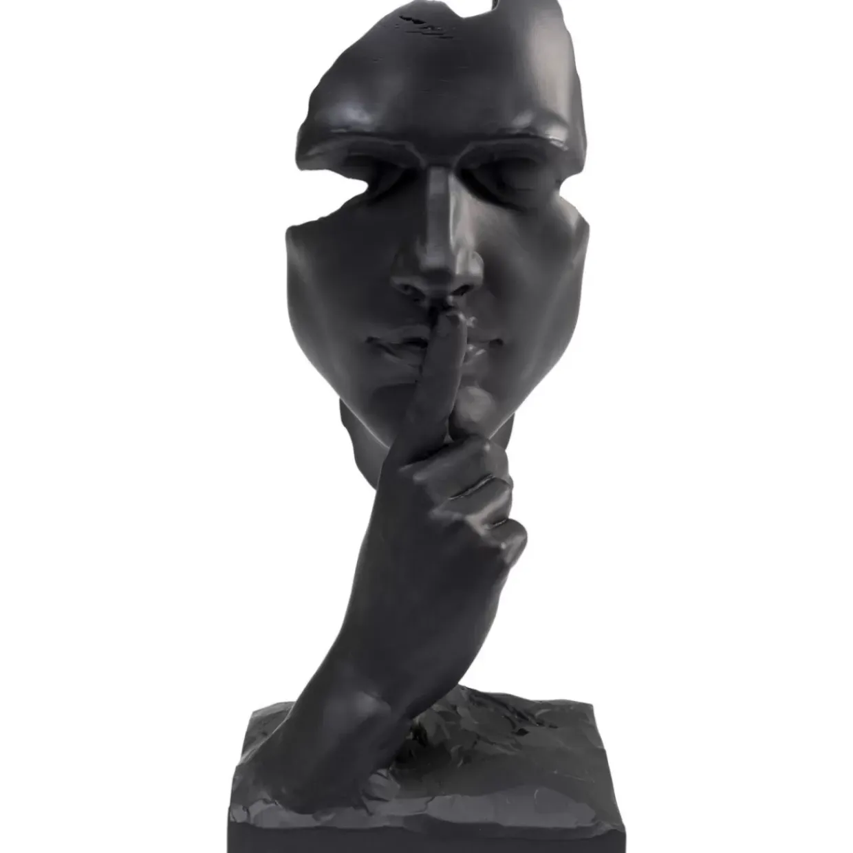 Deko Objekt Quiet Face Schwarz 31Cm