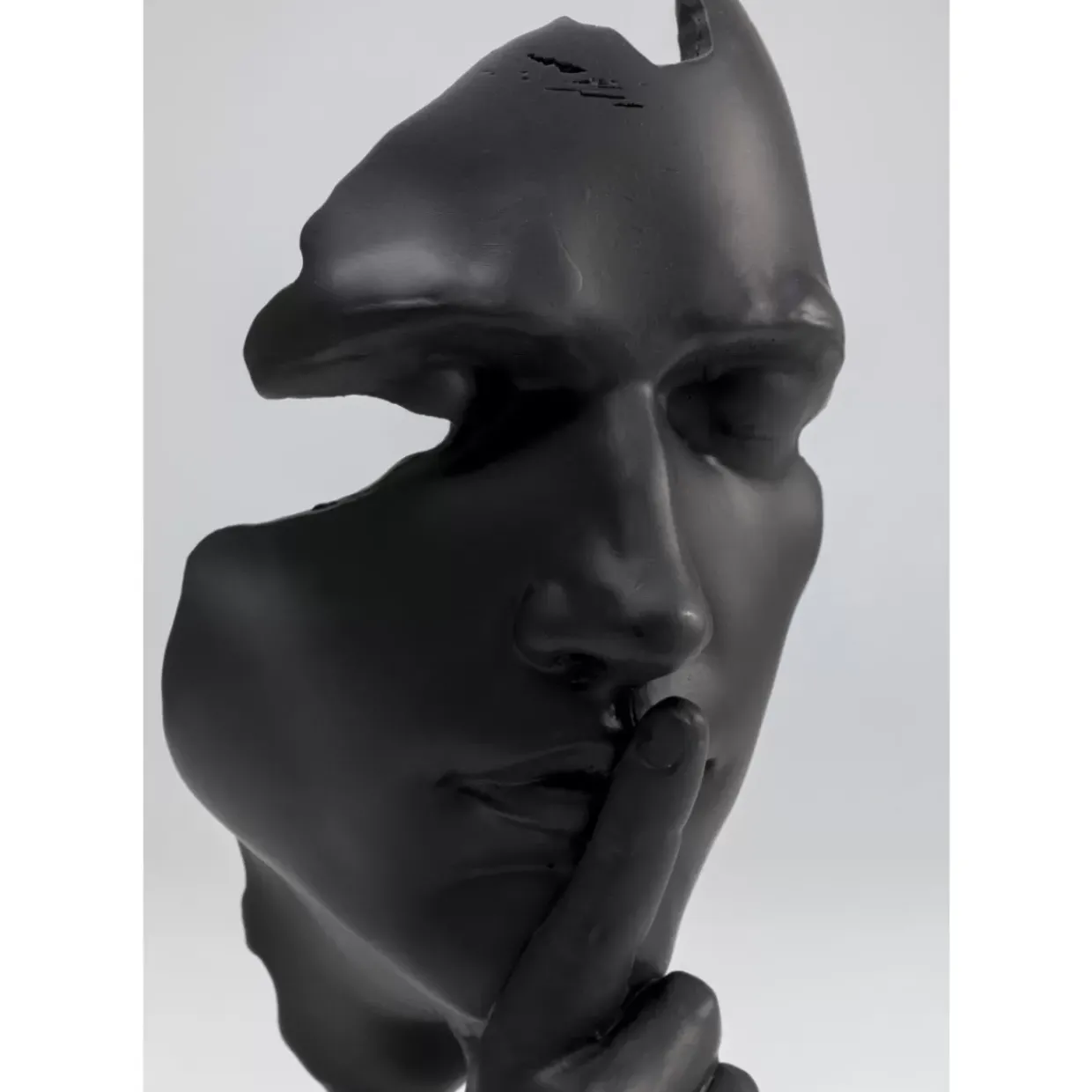 Deko Objekt Quiet Face Schwarz 31Cm