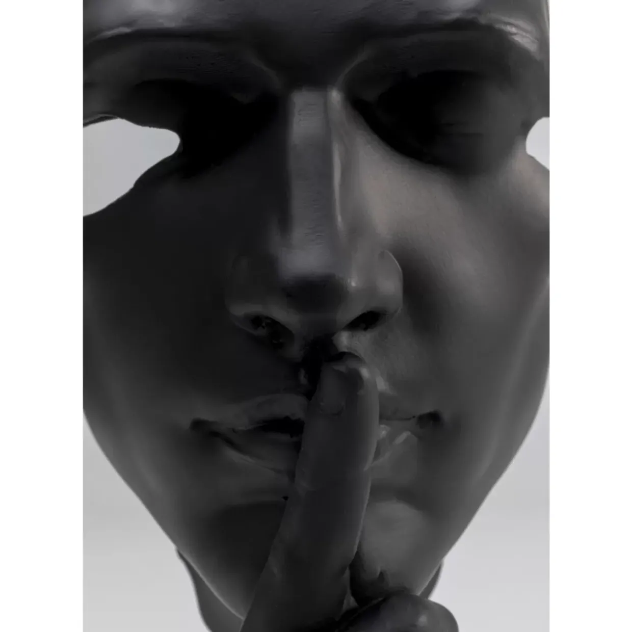 Deko Objekt Quiet Face Schwarz 31Cm