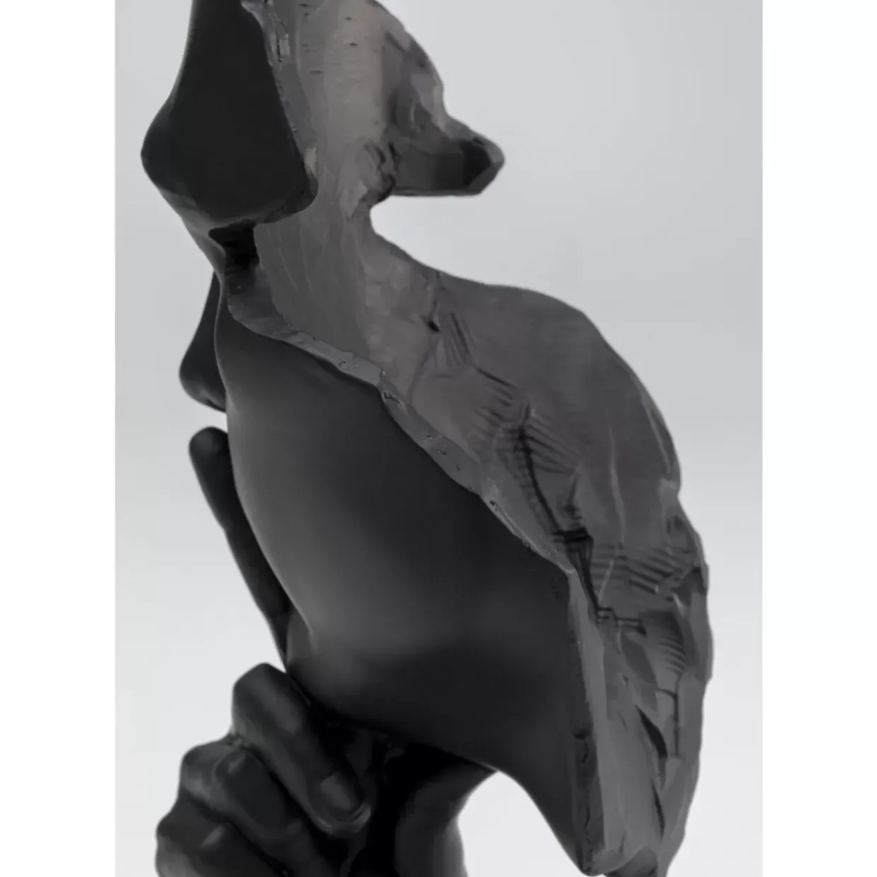 Deko Objekt Quiet Face Schwarz 31Cm