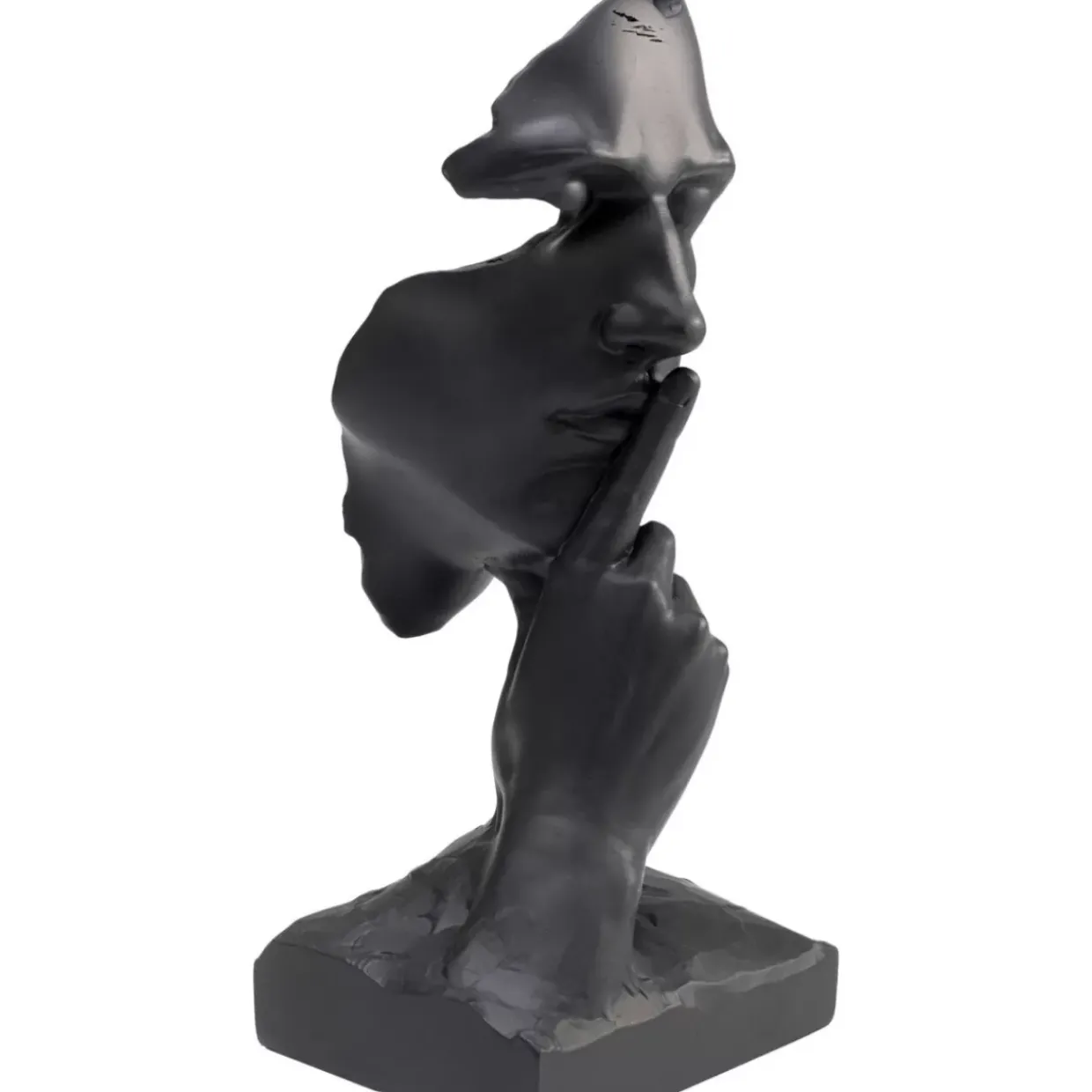 Deko Objekt Quiet Face Schwarz 31Cm