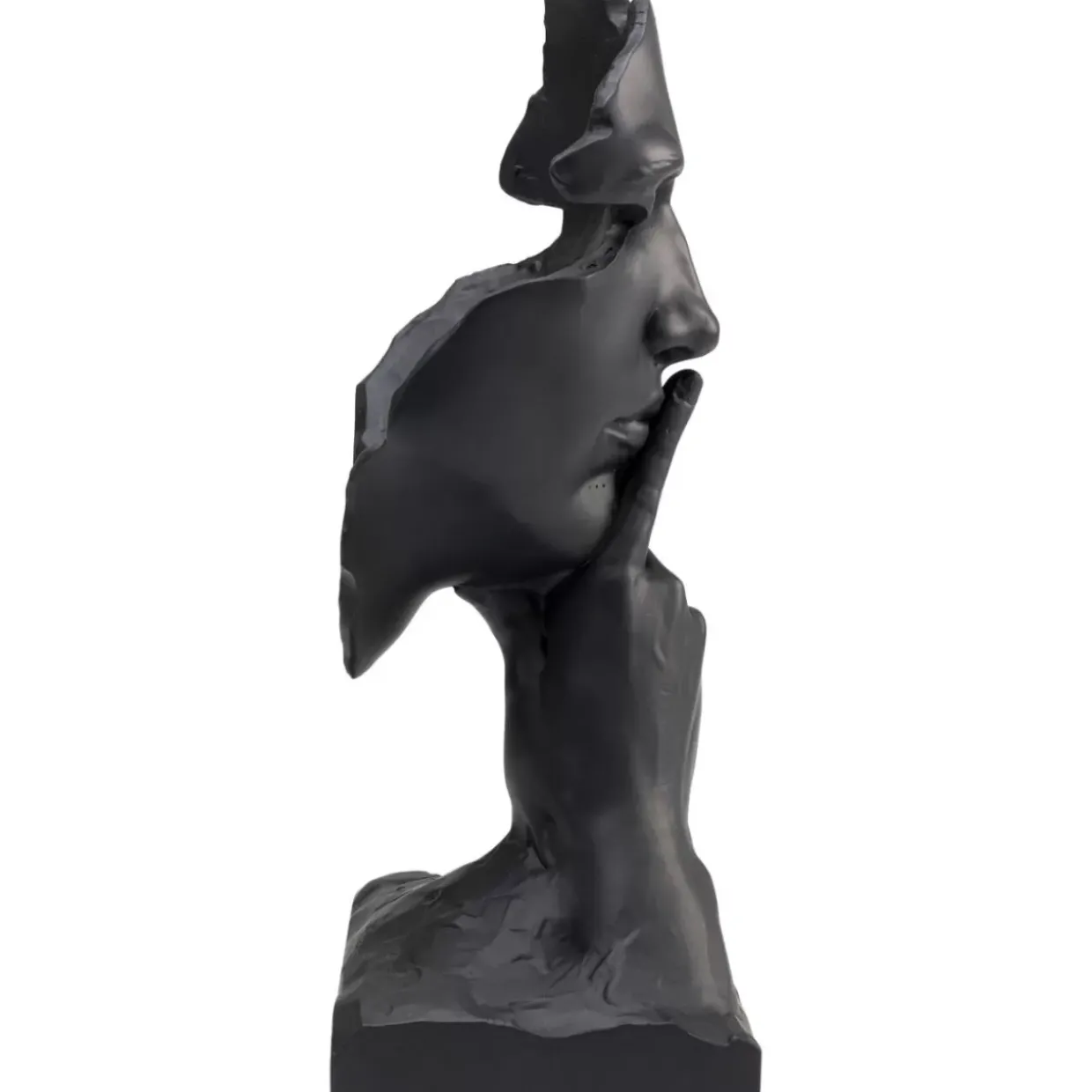 Deko Objekt Quiet Face Schwarz 31Cm