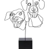 Deko Objekt Wire Dog Faces 38Cm