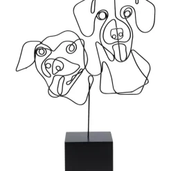 Deko Objekt Wire Dog Faces 38Cm
