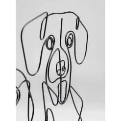 Deko Objekt Wire Dog Faces 38Cm