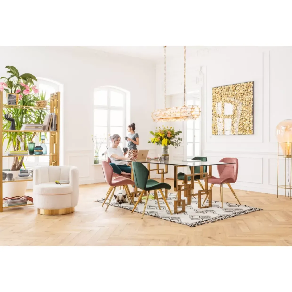 Deko Rahmen Gold Flower 120X120Cm