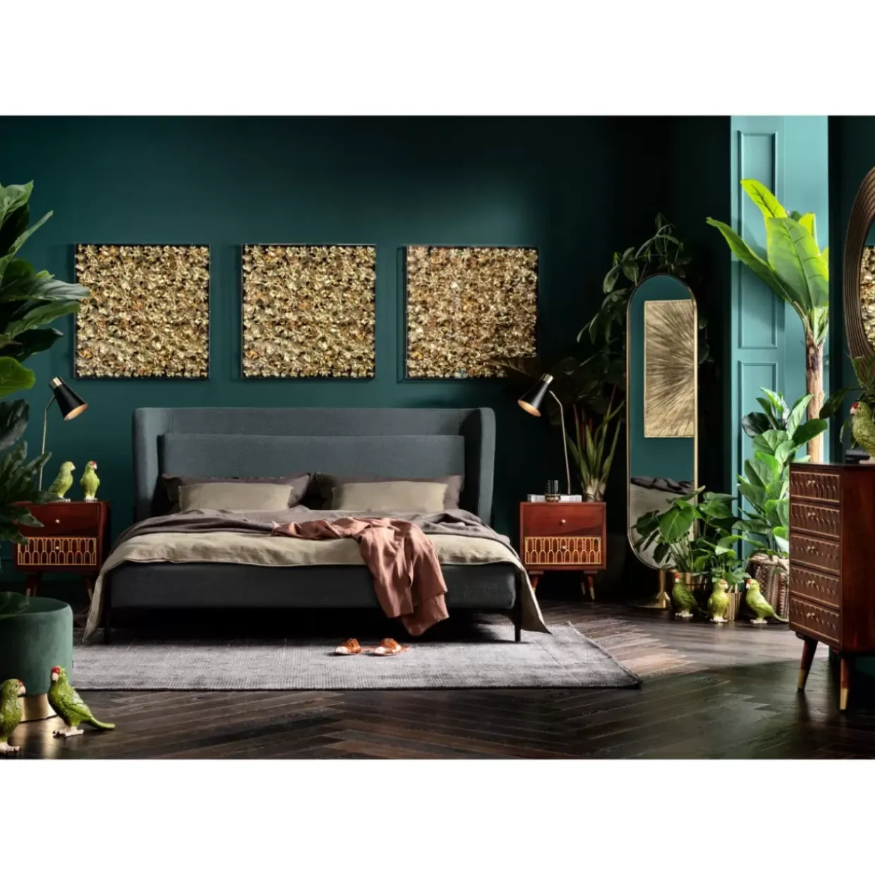 Deko Rahmen Gold Flower 80X80Cm