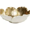 Deko Schale Flower Bloom Creme Gold O25Cm
