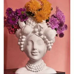 Deko Vase Fruity Weis 37Cm