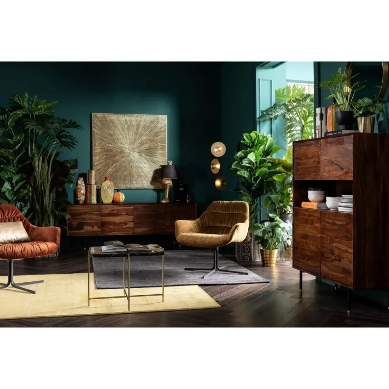 Drehsessel Bristol Rostrot