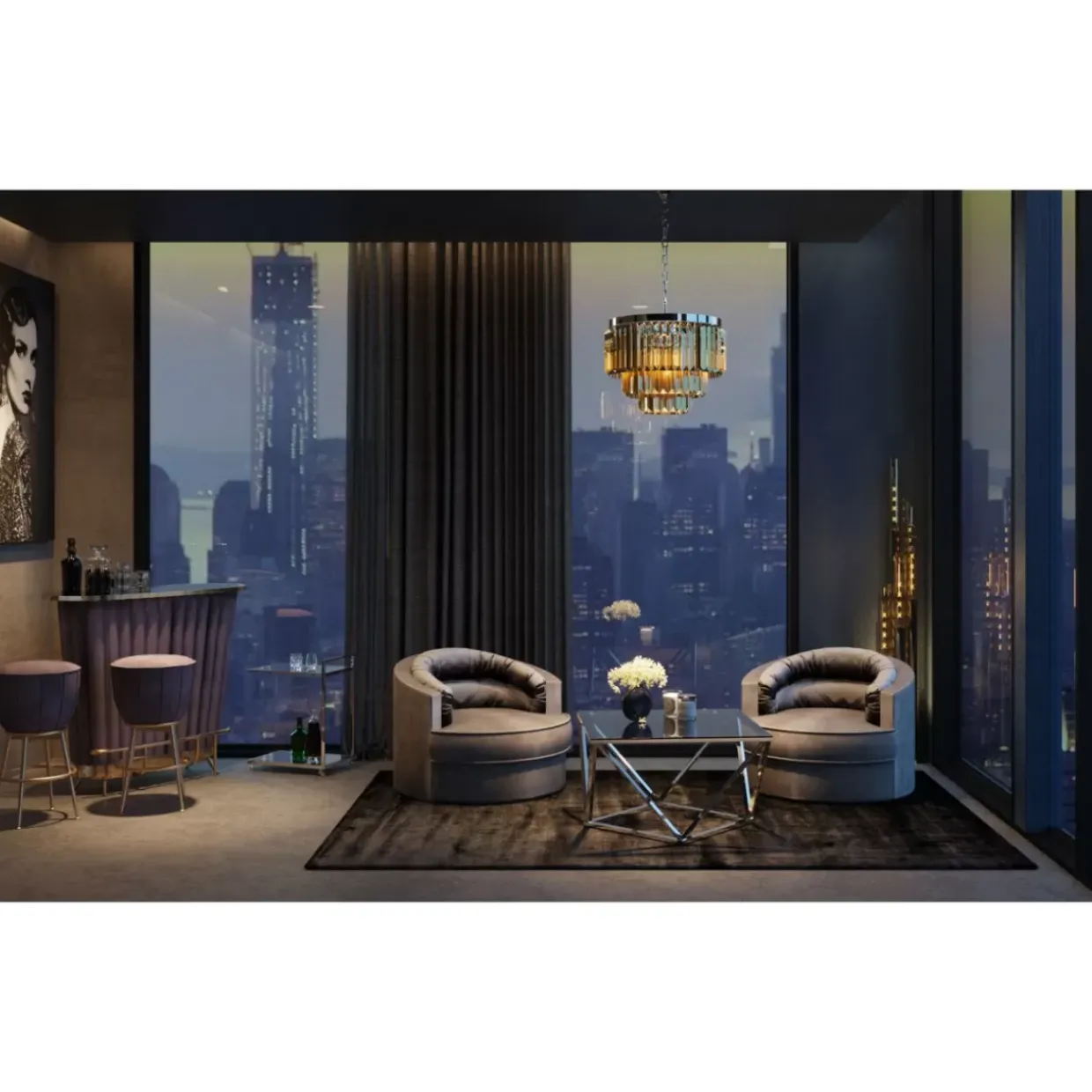 Drehsessel Music Hall Grau