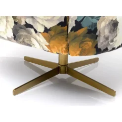 Drehsessel Peony Flower Gelb