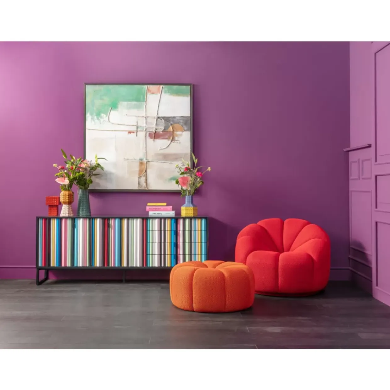 Drehsessel Peppo Lounge Rot