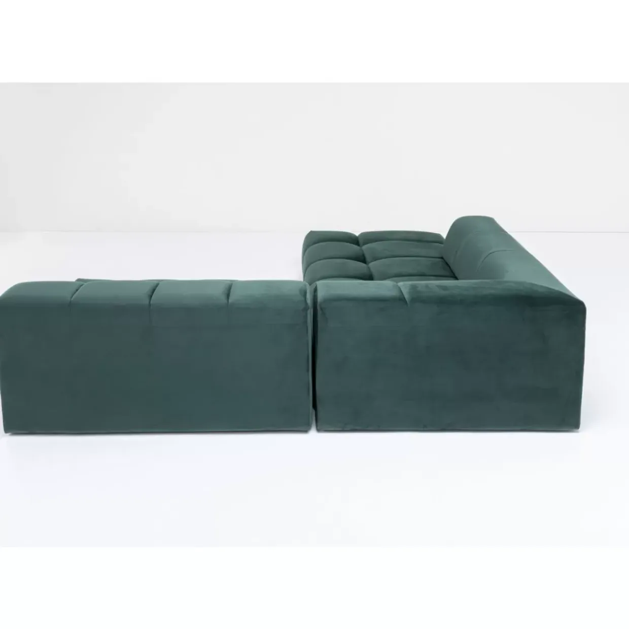 Ecksofa Belami Velvet Dunkelgrun Links 265Cm