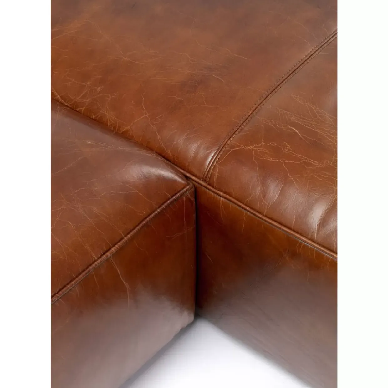 Ecksofa Cubetto Leder Braun