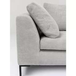 Ecksofa Gianni Cord Grau Rechts