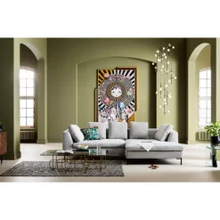 Ecksofa Gianni Cord Grau Rechts