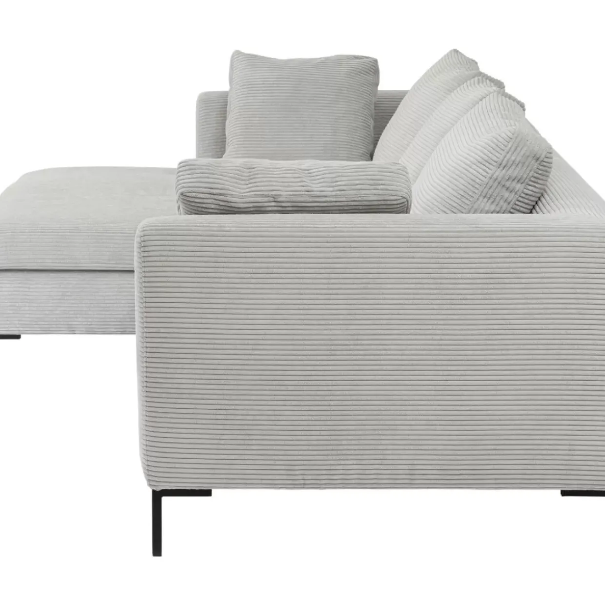 Ecksofa Gianni Cord Grau Links