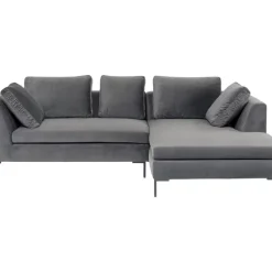 Ecksofa Gianni Small Velvet Grau Rechts