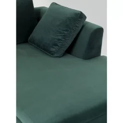 Ecksofa Gianni Small Velvet Dunkelgrun Rechts