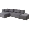 Ecksofa Infinity Ottomane Cord Grau Links