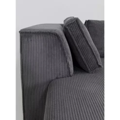 Ecksofa Infinity Ottomane Cord Grau Links