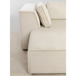 Ecksofa Infinity Ottomane Cord Creme Links