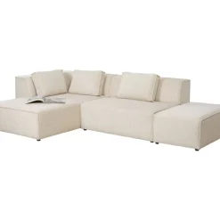 Ecksofa Infinity Ottomane Cord Creme Links