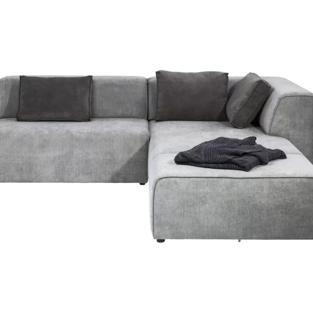 Ecksofa Infinity Ottomane Grau Rechts