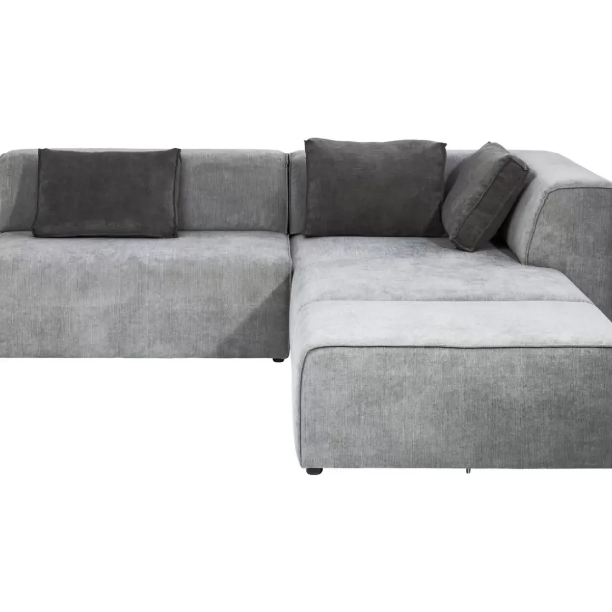 Ecksofa Infinity Ottomane Grau Rechts