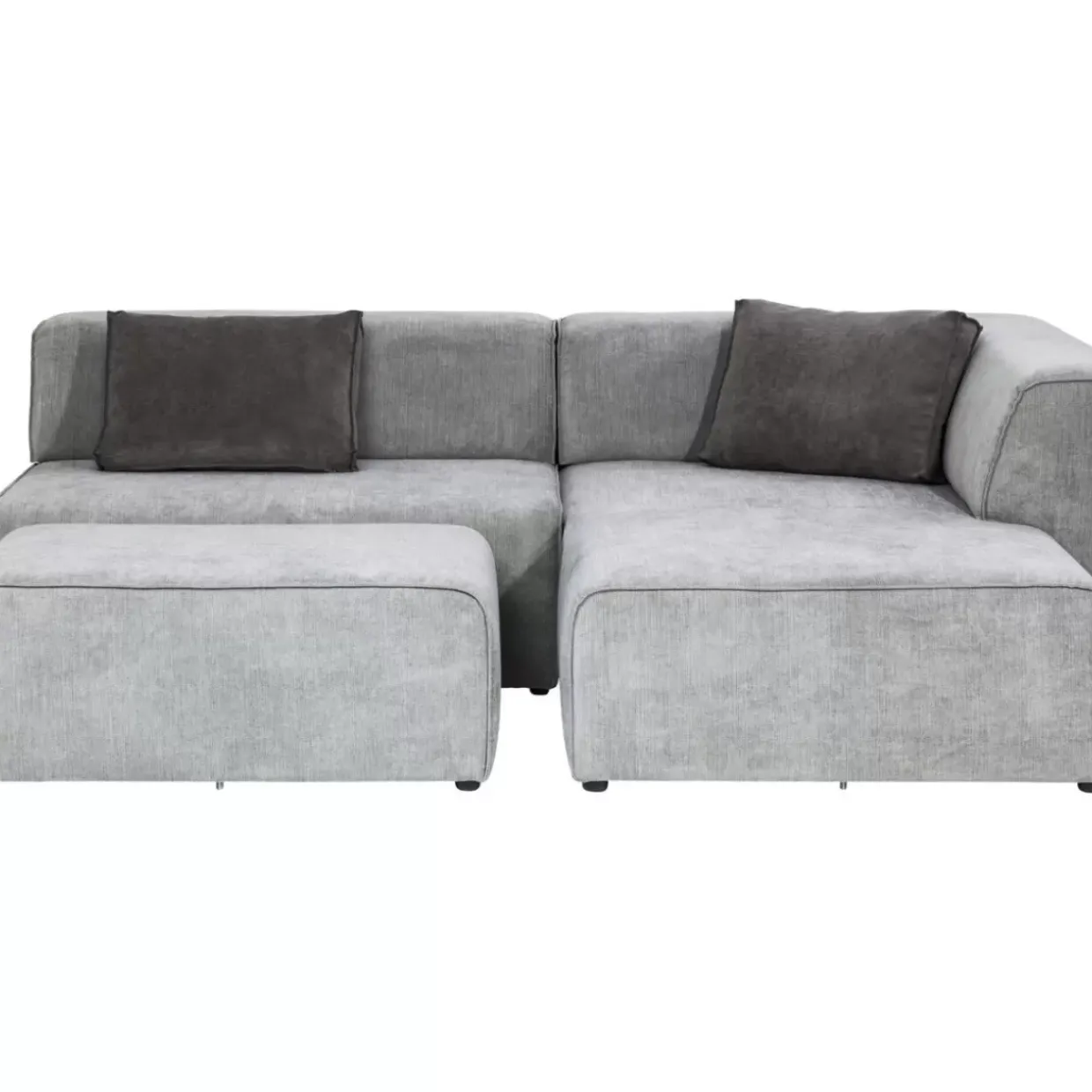 Ecksofa Infinity Ottomane Grau Rechts