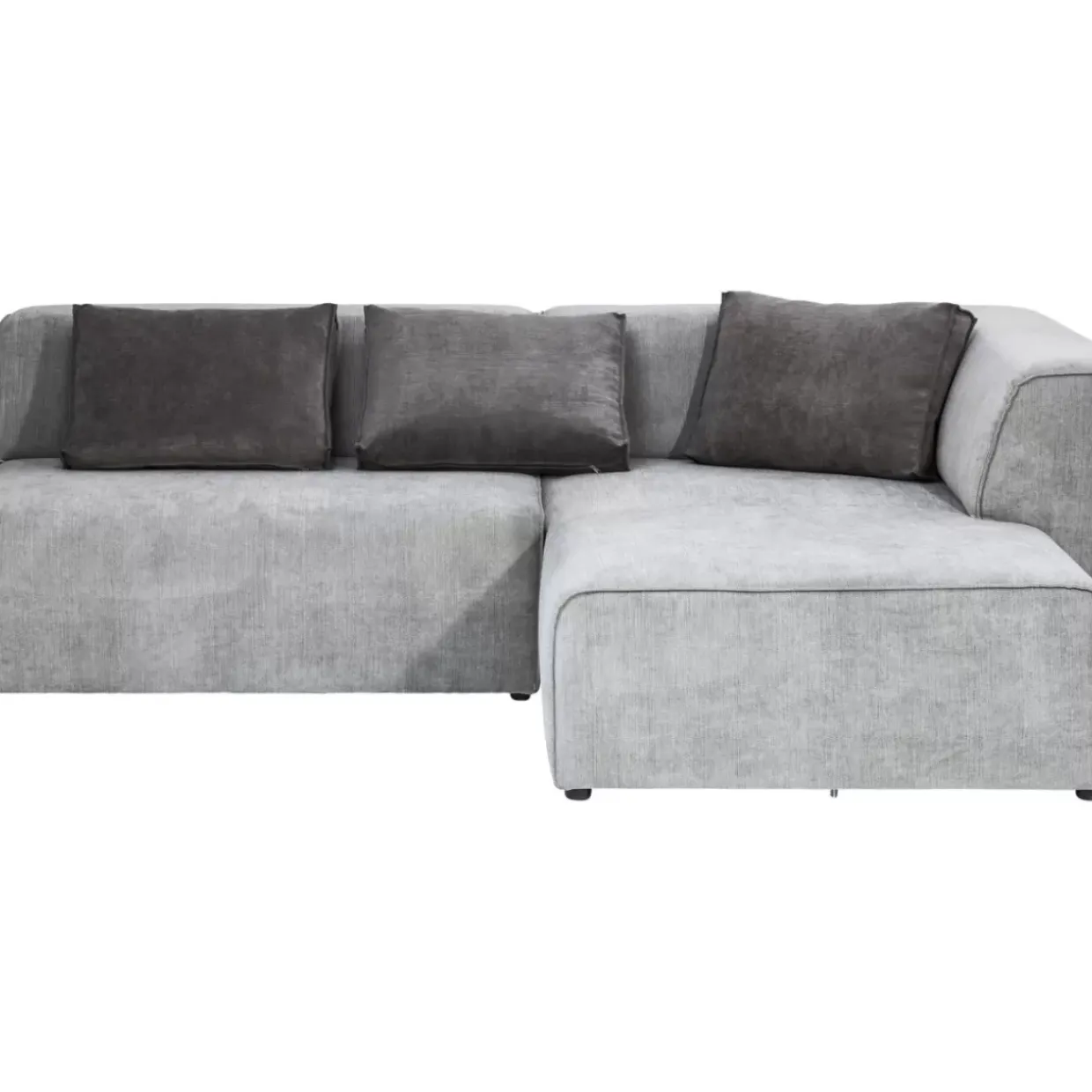 Ecksofa Infinity Ottomane Grau Rechts