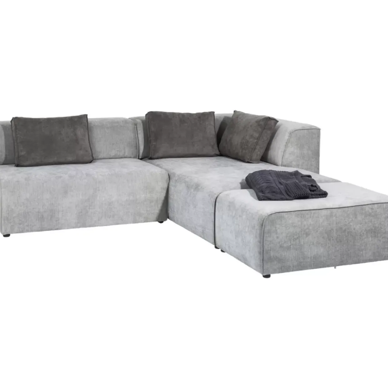 Ecksofa Infinity Ottomane Grau Rechts