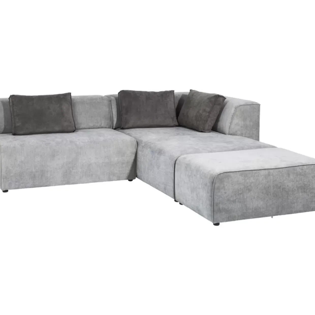 Ecksofa Infinity Ottomane Grau Rechts