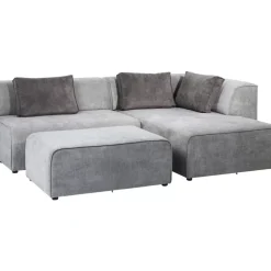 Ecksofa Infinity Ottomane Grau Rechts