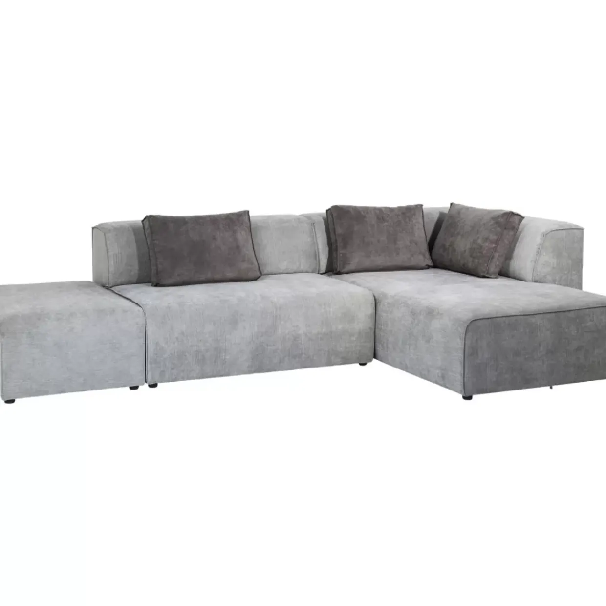 Ecksofa Infinity Ottomane Grau Rechts
