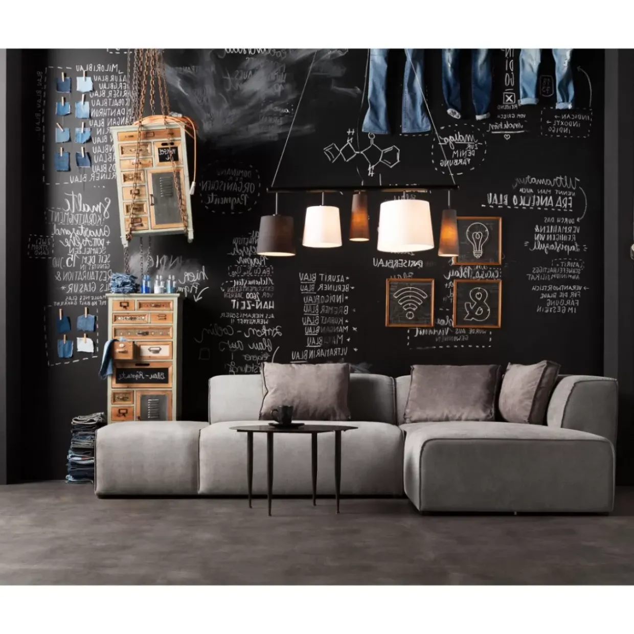 Ecksofa Infinity Ottomane Grau Rechts