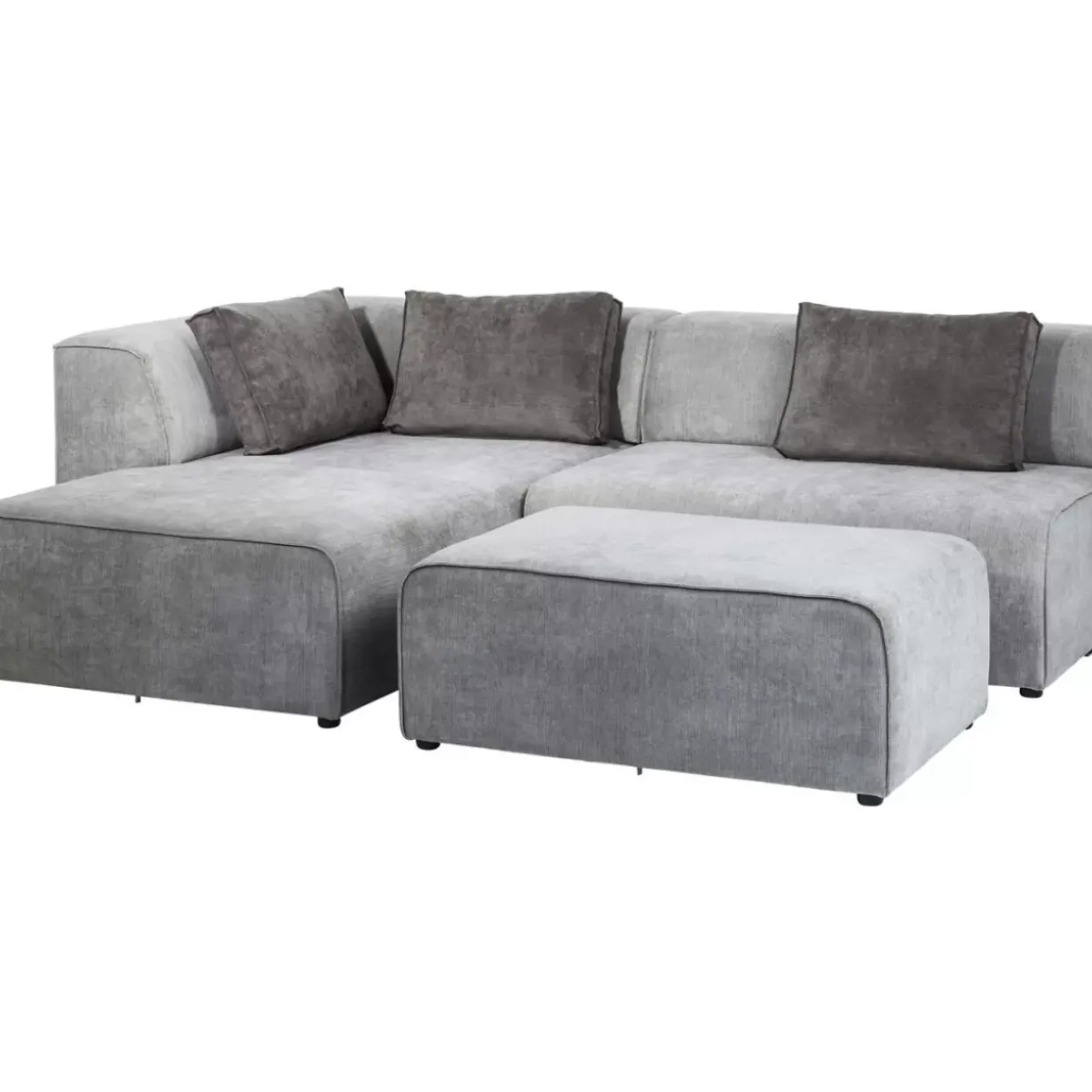 Ecksofa Infinity Ottomane Grau Links