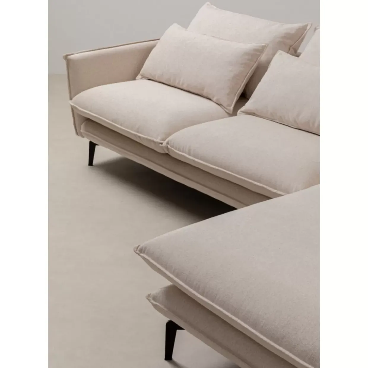 Ecksofa Monza Rechts Creme 296Cm