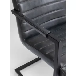 Freischwinger Lola Leder Grau