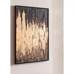 Gerahmtes Bild Abstract Schwarz 80X120Cm