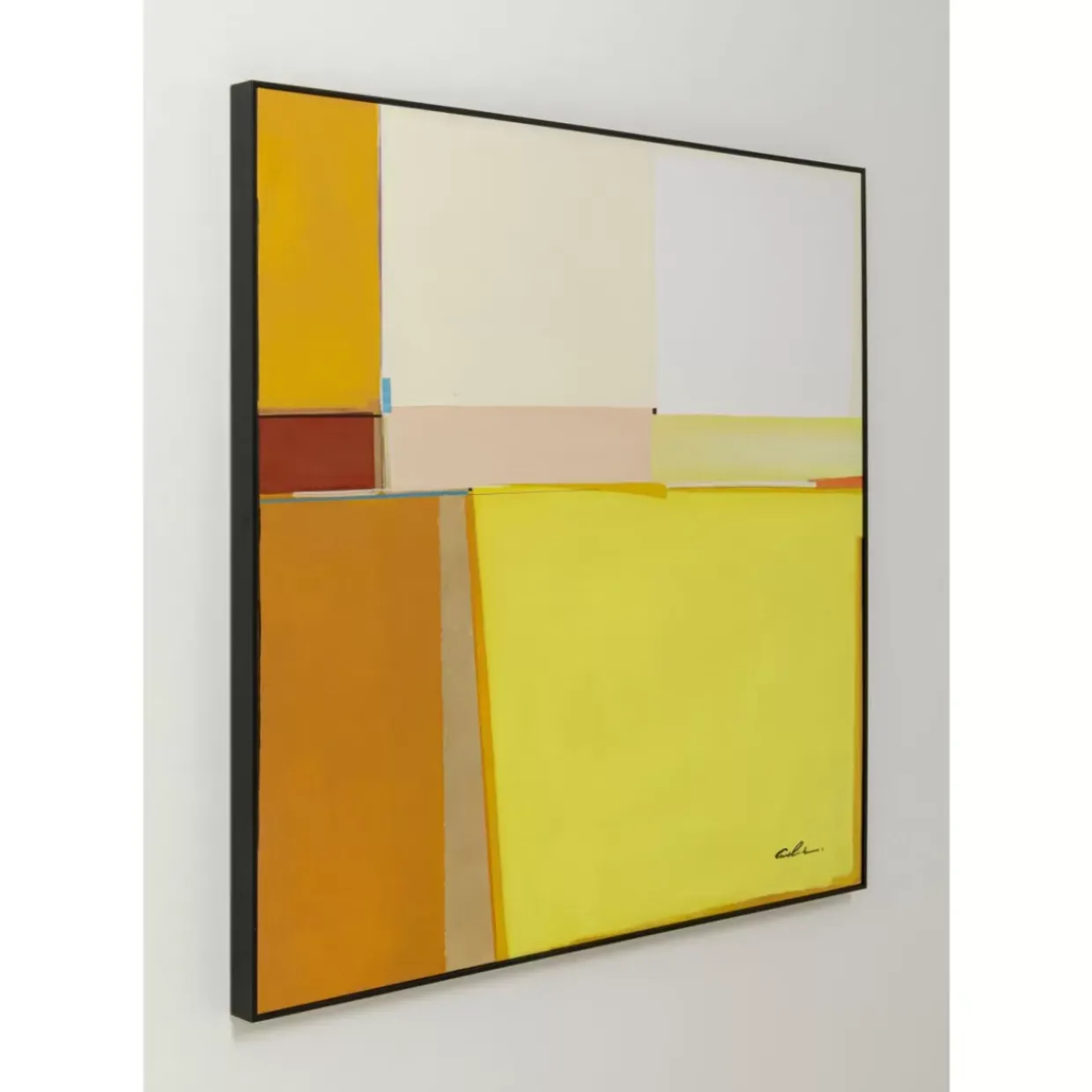 Gerahmtes Bild Abstract Shapes Gelb 113X113Cm