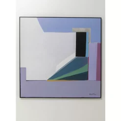 Gerahmtes Bild Abstract Shapes Lila 113X113Cm