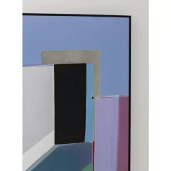 Gerahmtes Bild Abstract Shapes Lila 113X113Cm