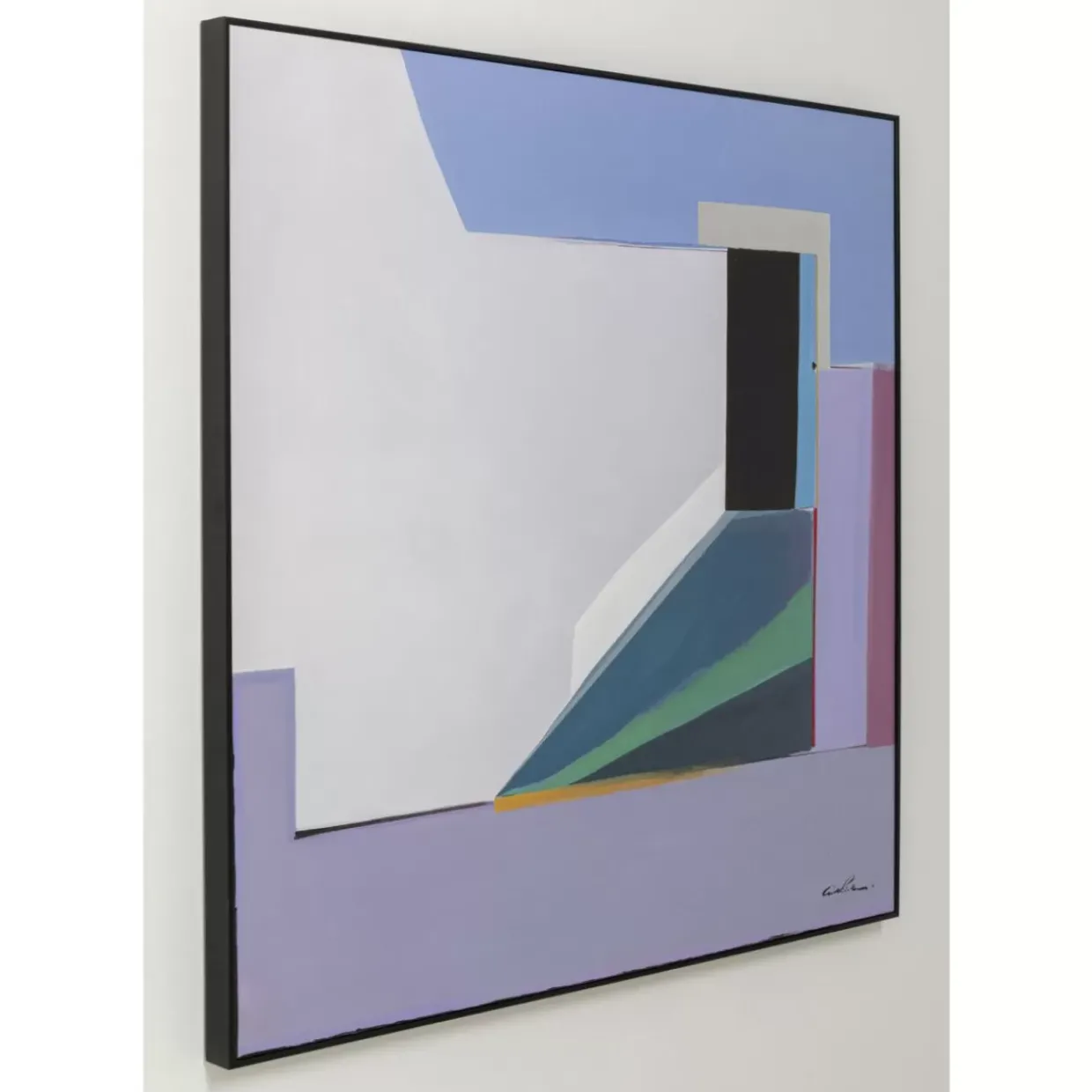 Gerahmtes Bild Abstract Shapes Lila 113X113Cm