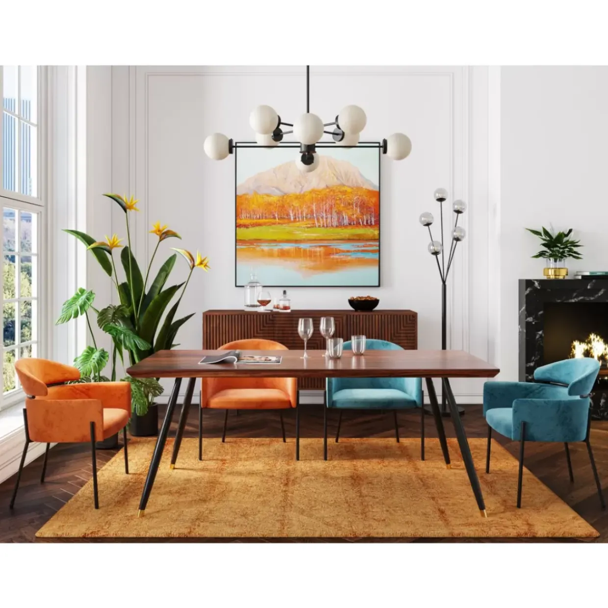 Gerahmtes Bild Autumnal 120X120Cm