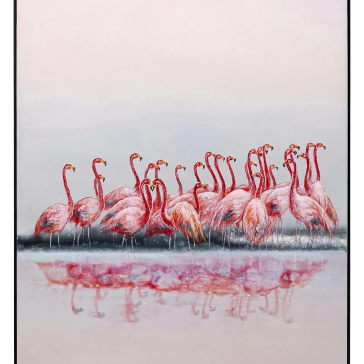 Gerahmtes Bild Dating Flamingos 100X120Cm
