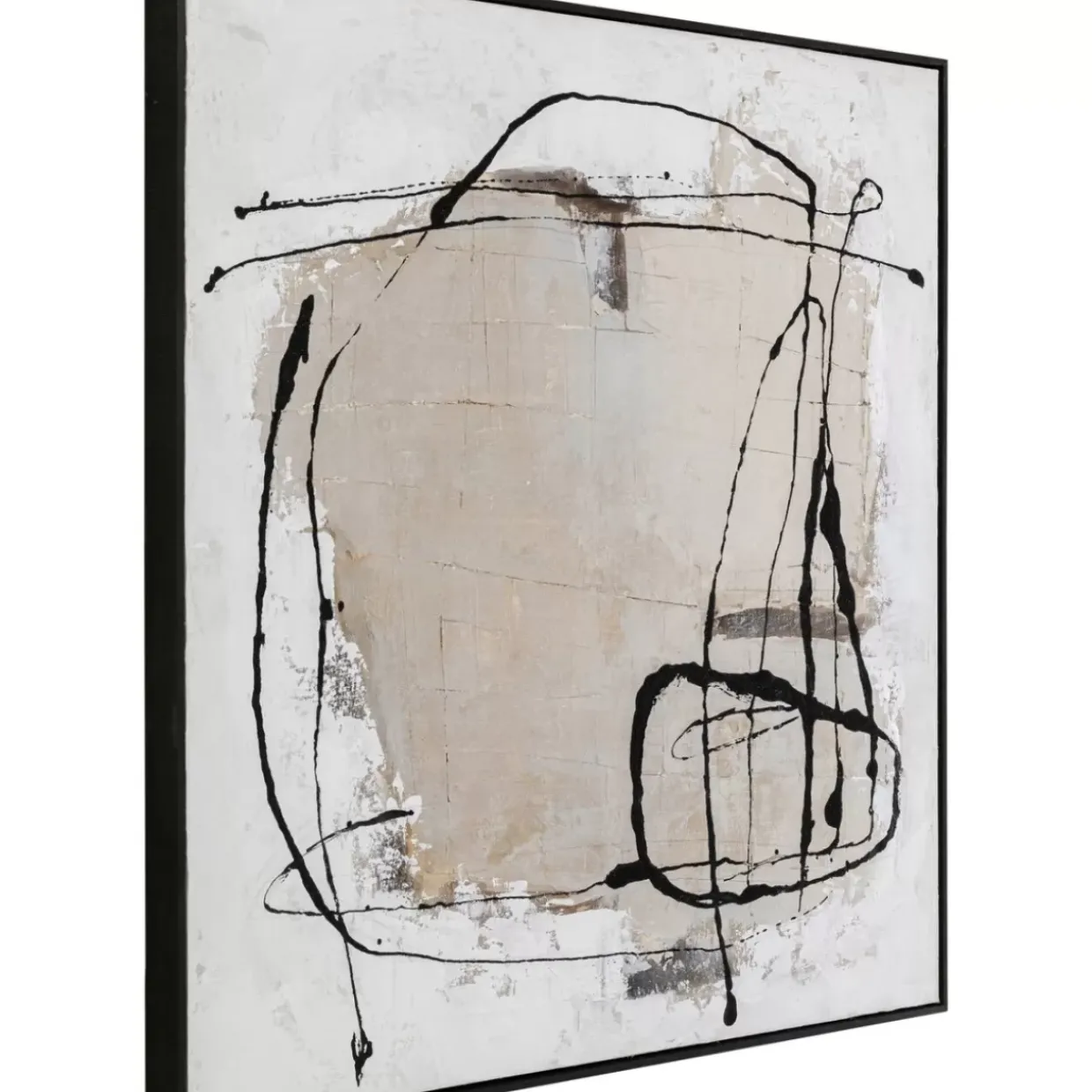 Gerahmtes Bild Dust Grau 100X100Cm