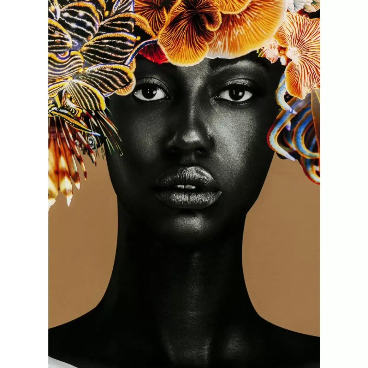 Gerahmtes Bild Flower Hair 120X120Cm