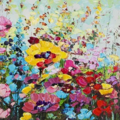 Gerahmtes Bild Flowery Meadow 100X100Cm